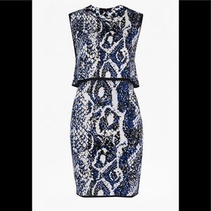 NWT French Connection Spotlight Boa Layer Dress